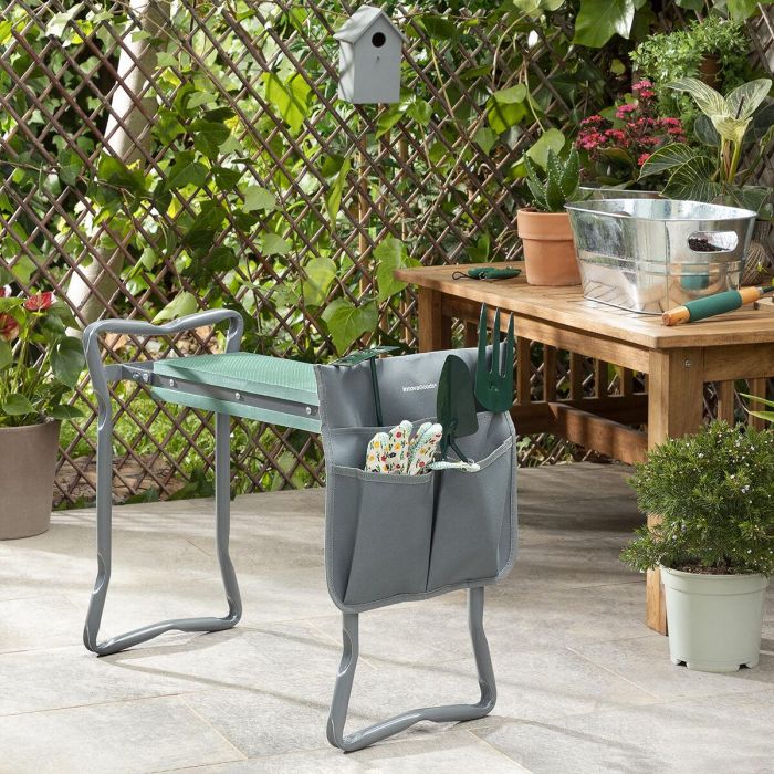 Banco de Jardinería Plegable con Bolsa para Herramientas 3 en 1 Situl InnovaGoods 12 Banco de Jardinería Plegable con Bolsa para Herramientas 3 en 1 Situl InnovaGoods 12