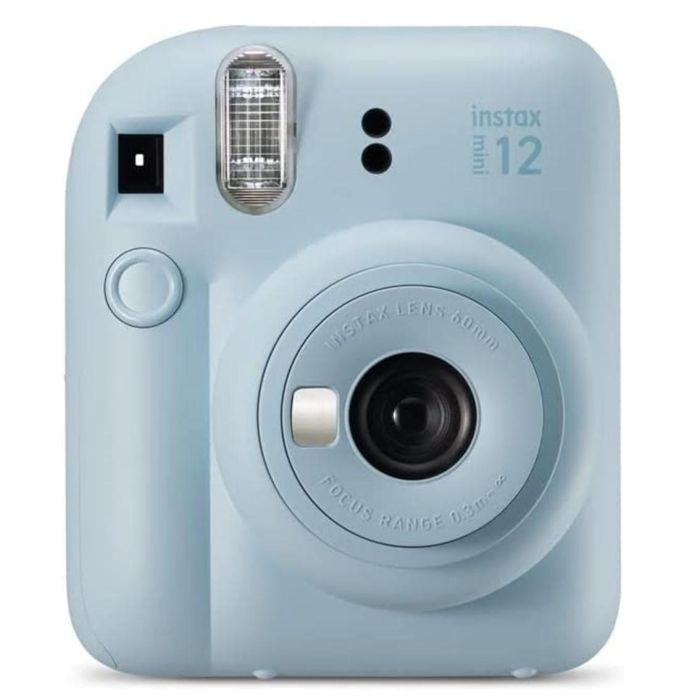 Fujifilm Cámara Instantánea Mini Instax 12 con Flash Automático y Modo Selfie - Azul Pastel