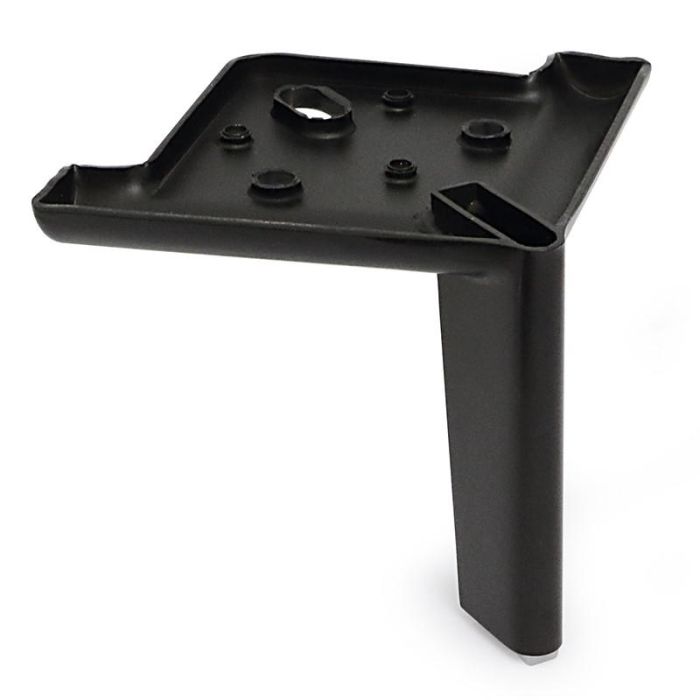 Q&Q Pata Metálica Modelo Line de Metal Duradero para Sofás y Muebles con Acabado Negro Mate, Altura de 125 mm