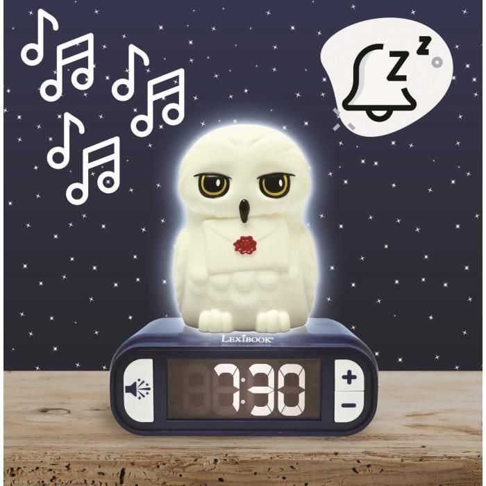 Lexibook LEX3380743111261 Reloj Despertador Digital Hedwig, Luz Nocturna y Sonido 3D Infantil 3 Lexibook LEX3380743111261 Reloj Despertador Digital Hedwig, Luz Nocturna y Sonido 3D Infantil 3