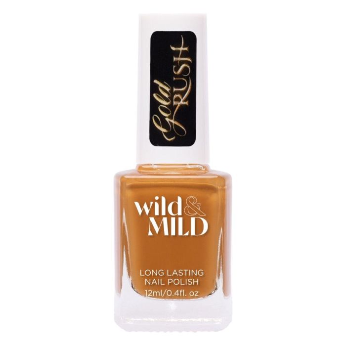 Wild&Mild Esmalte de Uñas Gold Rush Efecto Oro Brillo 12ml Larga Duración Secado Rápido Colección Trophy Hunters