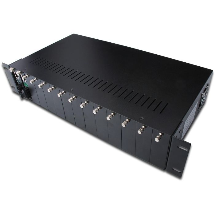 DIGITUS Medienkonverter Chassis 2HE 14-Slots schwarz 2 DIGITUS Medienkonverter Chassis 2HE 14-Slots schwarz 2