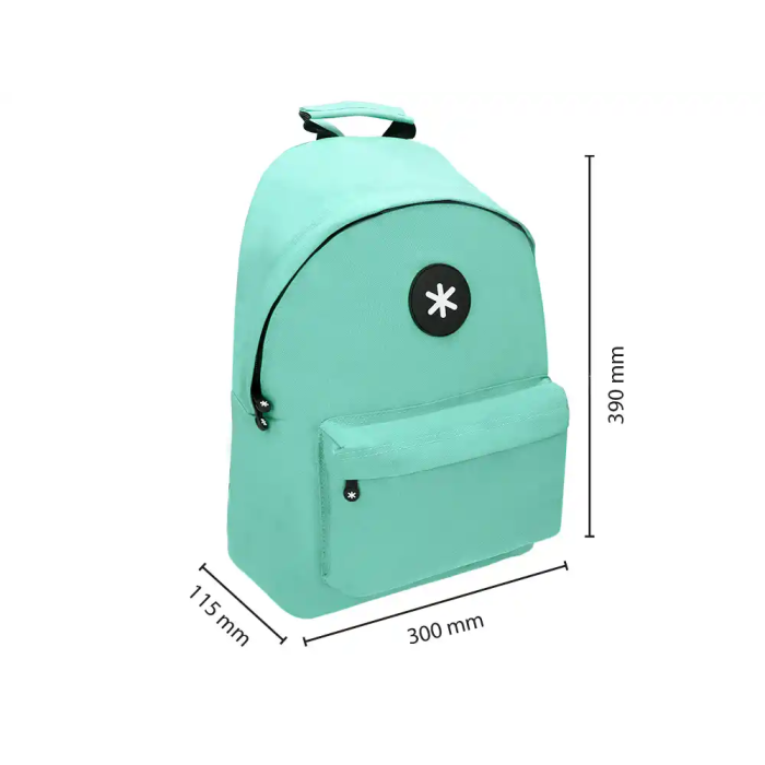 Antartik Mochila Verde Menta con Asas Acolchadas, Bolsillo para Portátil y Bolsillo Antirrobo, 310x160x410 mm 1 Antartik Mochila Verde Menta con Asas Acolchadas, Bolsillo para Portátil y Bolsillo Antirrobo, 310x160x410 mm 1