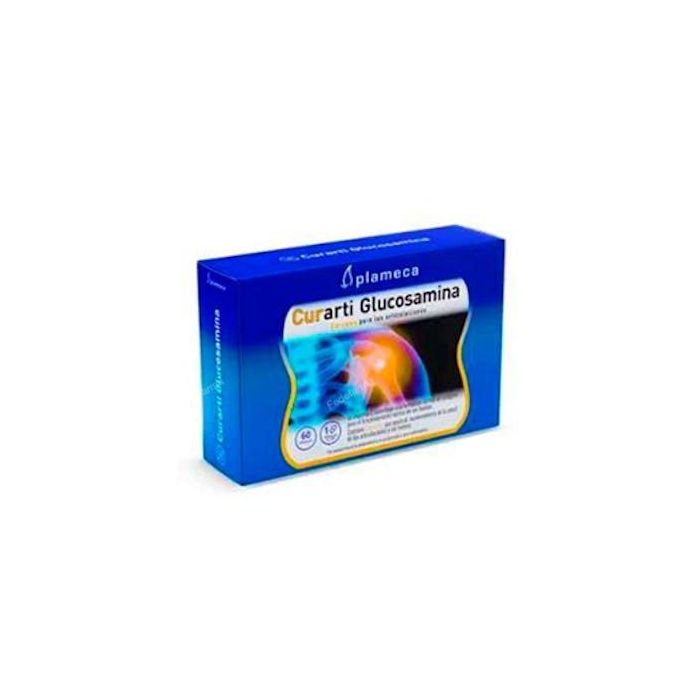 Curarti Glucosamina con Condroitina, Boswellia, MSM y Cúrcuma, Vitamina C para Función Articular y Ósea 60Vcap.