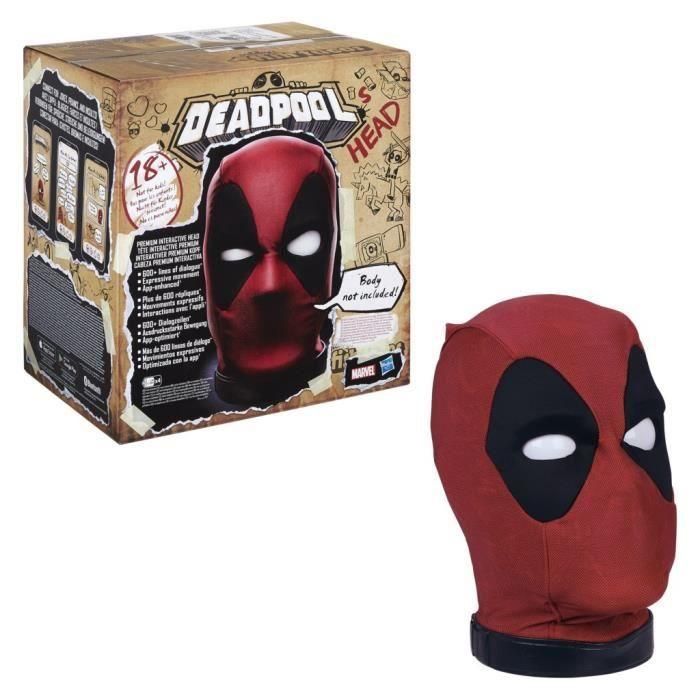 Cabeza de Deadpool interactiva, se mueve y habla, aplicación dedicada, coleccionable para adultos, más de 600 sonidos y frases en inglés, Marvel Cabeza de Deadpool interactiva, se mueve y habla, aplicación dedicada, coleccionable para adultos, más de 600 sonidos y frases en inglés, Marvel