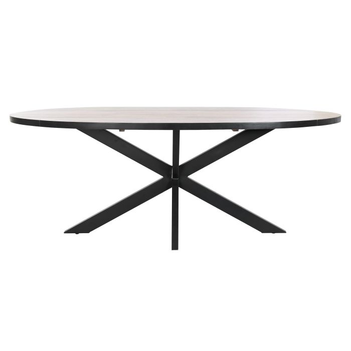 DKD Home Decor Mesa Comedor Loft 100 x 76 x 200 cm Metal Mango Natural Negro 5 DKD Home Decor Mesa Comedor Loft 100 x 76 x 200 cm Metal Mango Natural Negro 5