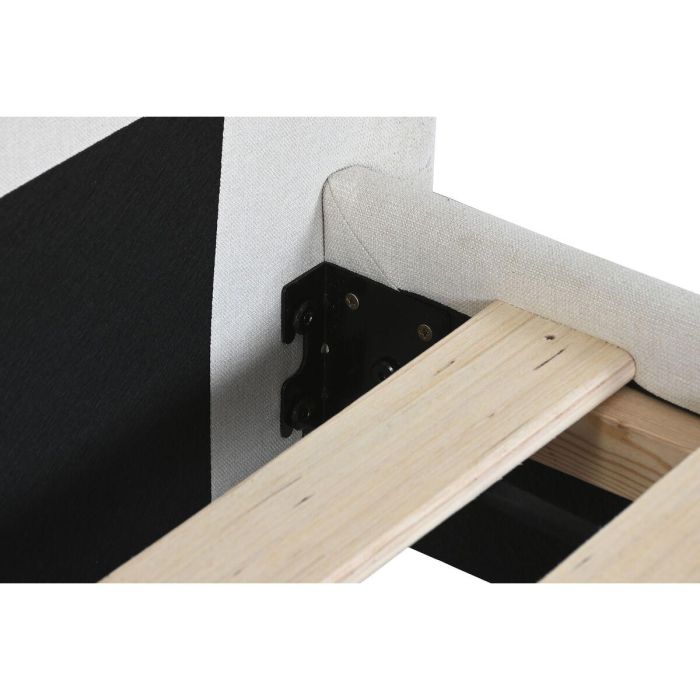 DKD Home Decor Cama Urban Crudo 219x104x170 cm para colchón de 150x200 de Poliéster y Madera 3