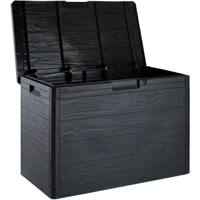 Toomax - Caja de almacenamiento de resina 160 litros gris Woody's 77,5 x 44,5 x 52,7 cm