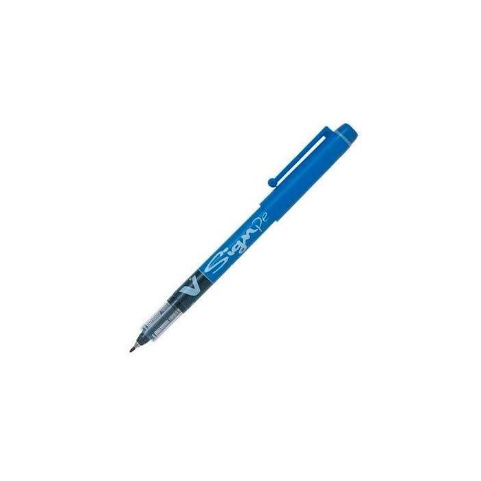 Pilot Vsign Pen - Bolígrafo de Tinta Líquida con Punta de Fibra de 2.0 mm, Color Azul (Pack de 12 Unidades) (12 Unidades)