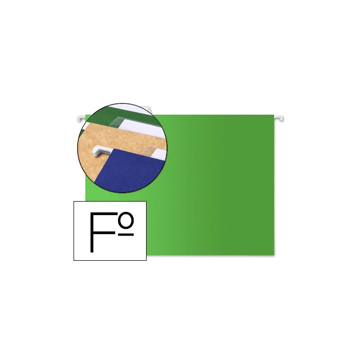 Liderpapel Carpeta Colgante Folio Verde Kraft 250 g/m² con Varillas Metálicas y Lomo en V para Oficina 0 Liderpapel Carpeta Colgante Folio Verde Kraft 250 g/m² con Varillas Metálicas y Lomo en V para Oficina 0