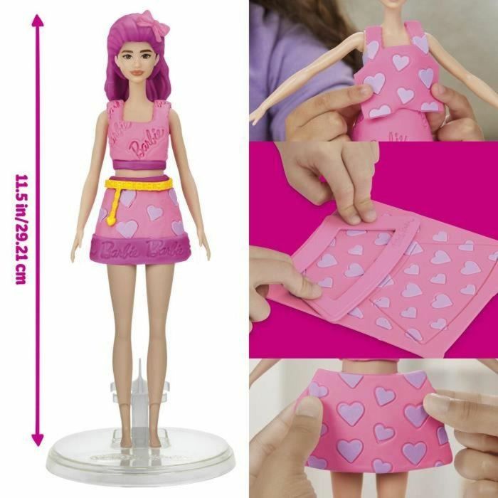 Juego de Plastilina Play-Doh Barbie Hearts & Hair Multicolor 17 Juego de Plastilina Play-Doh Barbie Hearts & Hair Multicolor 17
