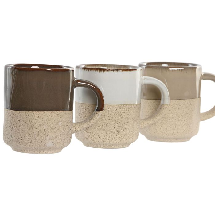 Taza Urban DKD Home Decor Beige Verde Oscuro 5.5 x 6.7 x 8 cm (12 Unidades) 1 Taza Urban DKD Home Decor Beige Verde Oscuro 5.5 x 6.7 x 8 cm (12 Unidades) 1