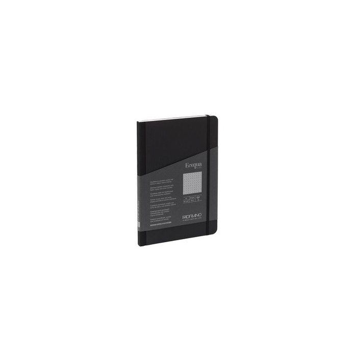 Cuaderno Fabriano Ecoqua Plus Tela A5 80Hj. 90Gr. Puntos Dots Negro