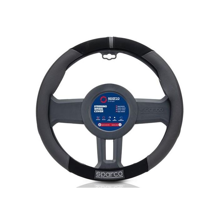 Funda para Volante Sparco SPCS130BK Negro Ø 38 cm 1 Funda para Volante Sparco SPCS130BK Negro Ø 38 cm 1