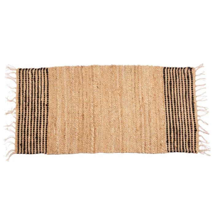 Alfombra Natural Rayas Negra 70 X 140 Cm Giftdecor (8 Unidades) 1 Alfombra Natural Rayas Negra 70 X 140 Cm Giftdecor (8 Unidades) 1