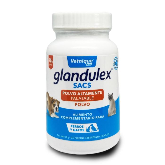 Glandulex Sacs Polvo para Gatos y Perros 70 gr Glandulex Sacs Polvo para Gatos y Perros 70 gr