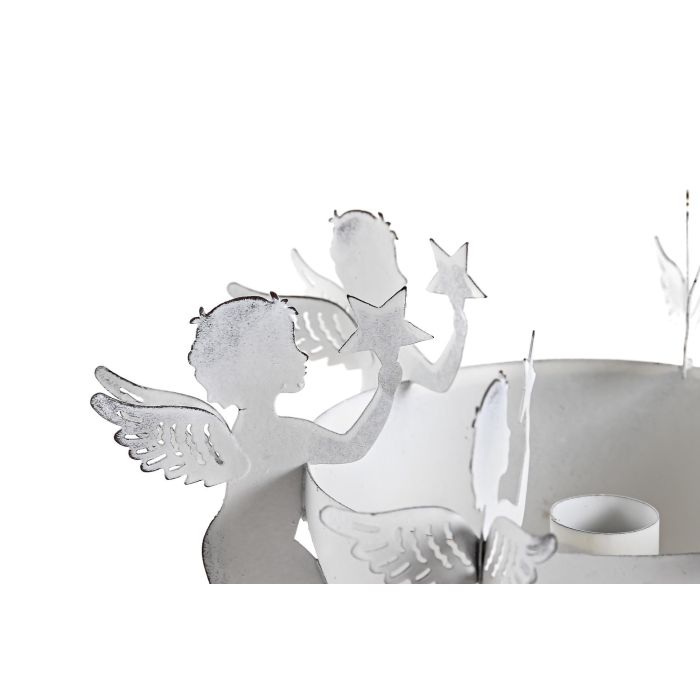 DKD Home Decor Portavela Navidad Moderna de Metal Blanco 11 x 24 x 24 cm (2 Unidades) 1 DKD Home Decor Portavela Navidad Moderna de Metal Blanco 11 x 24 x 24 cm (2 Unidades) 1