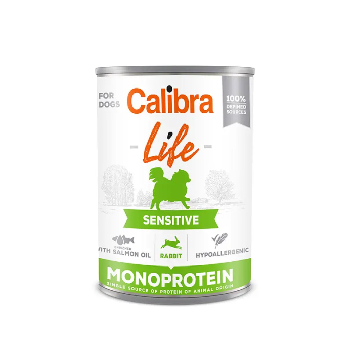 Calibra Dog Life Lata Sensitive Conejo 6x400 gr