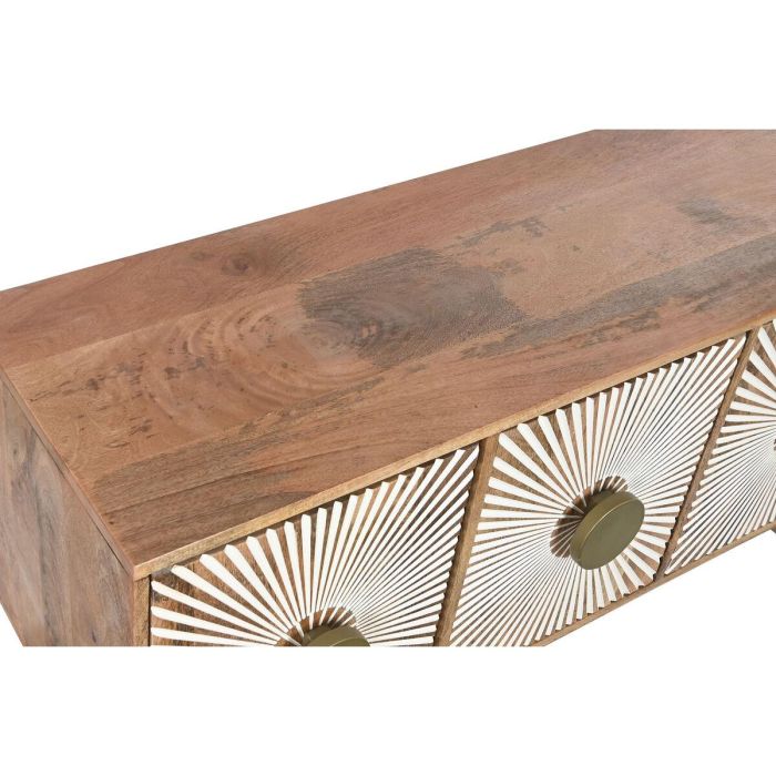 Mueble de TV Home ESPRIT Dorado Natural Madera 145 x 40 x 60 cm 8 Mueble de TV Home ESPRIT Dorado Natural Madera 145 x 40 x 60 cm 8