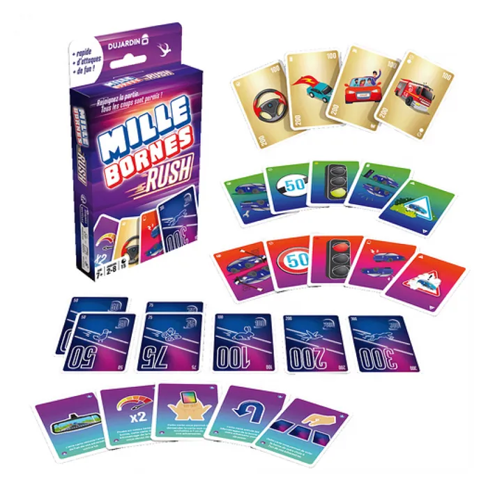 Dujardin Juego de Cartas MILLE BORNES RUSH DUJ1707431017924 para 2 o más jugadores a partir de 7 años 1