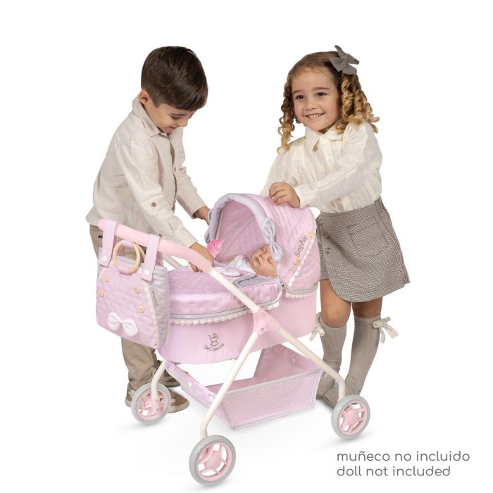 Decuevas Coche de Muñeca Sophie para Muñecas hasta 42 cm, Metal, Plástico, Poliéster. Medidas 35x50x56 cm. Edad +3 años. 2