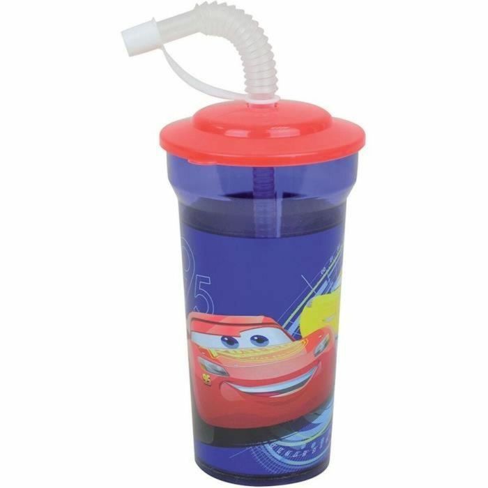 Juego de Vajilla Infantil Disney Cars - FUN HOUSE - 006378 - Vaso, Plato Hondo, Vaso con Pajita y 2 Cubiertos 1