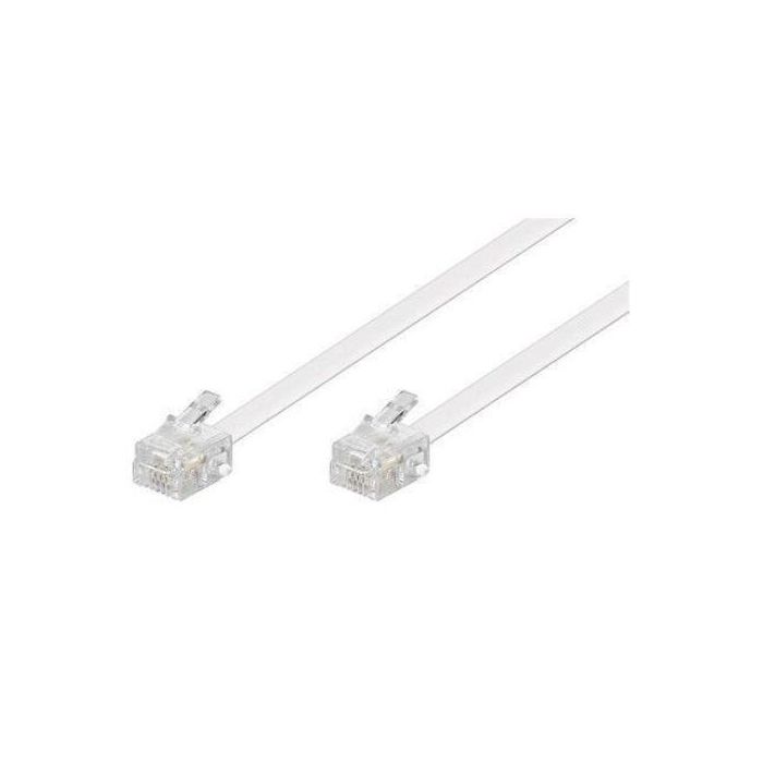 MicroConnect ModularCable RJ11, 6P/4C, 15 m, White MicroConnect ModularCable RJ11, 6P/4C, 15 m, White