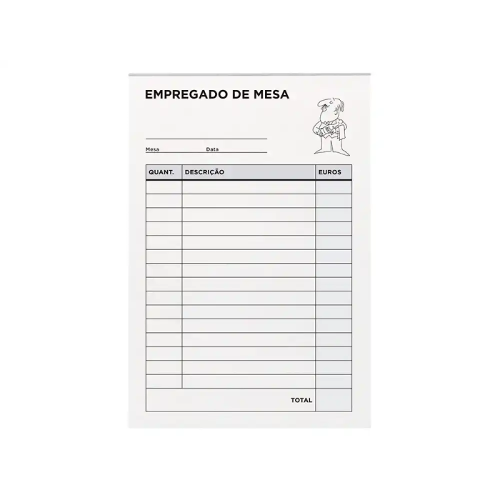 Liderpapel Talonario Camarero Octavo 2 Copias Duplicado 60g Portugues 2