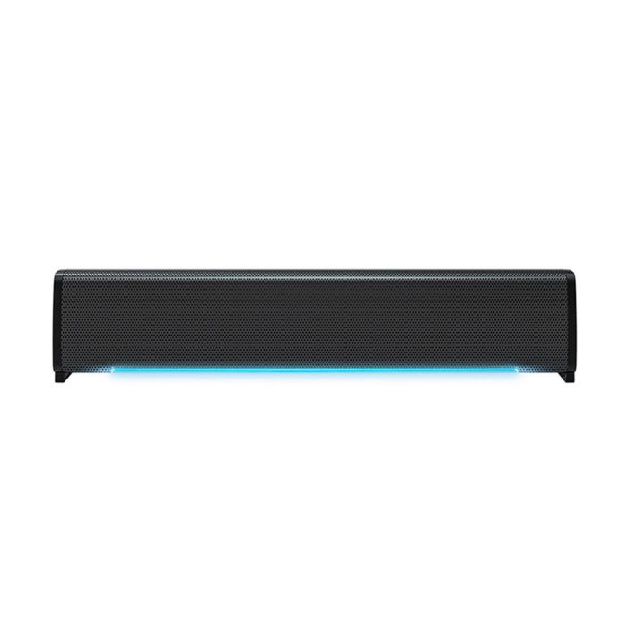 Barra De Sonido Q-Connect Para Pc Con Iluminación Led Color Negro 1