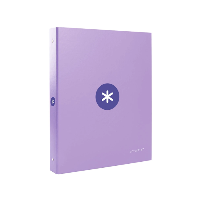 Antartik Carpeta A4 Forrada 4 Anillas 25 mm Redondas Color Lavanda 2