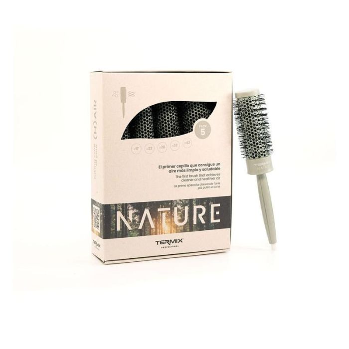 Pack Cepillos Redondos Termix Professional Nature 5 Unidades (Ø17, Ø23, Ø28, Ø32, Ø43) - Ideal para Alisado, Rizos y Ondas Pack Cepillos Redondos Termix Professional Nature 5 Unidades (Ø17, Ø23, Ø28, Ø32, Ø43) - Ideal para Alisado, Rizos y Ondas