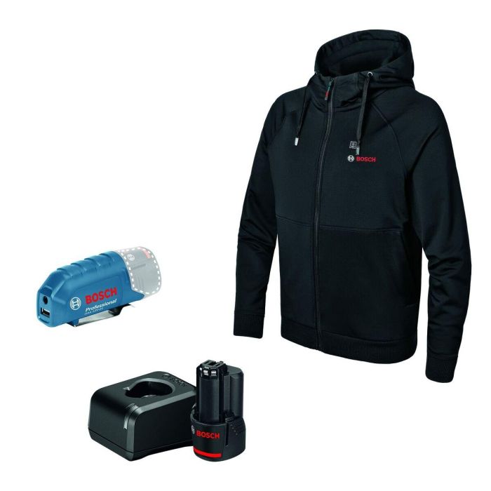 Bosch Professional GHH 12+18V XA + GAA 12V-21 + GBA 12V 2.0Ah + GAL 12V-20 Chaqueta Térmica con Capucha Calefactable 3 Zonas Talla XL USB 4 Bosch Professional GHH 12+18V XA + GAA 12V-21 + GBA 12V 2.0Ah + GAL 12V-20 Chaqueta Térmica con Capucha Calefactable 3 Zonas Talla XL USB 4