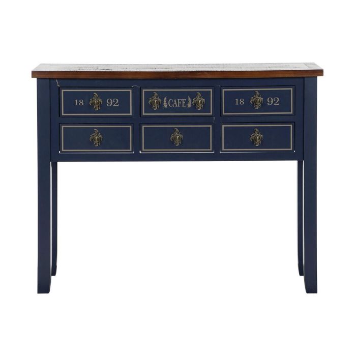 Recibidor Home ESPRIT Marrón Azul marino 103 x 35 x 80 cm 10