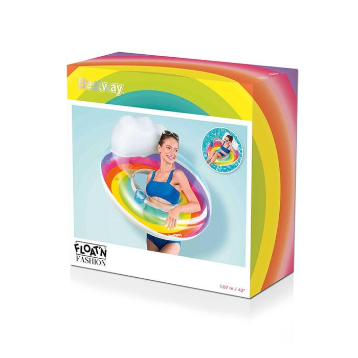 Bestway Rueda Hinchable Arcoiris D107 cm +12 Años Playa y Piscina 43647 2 Bestway Rueda Hinchable Arcoiris D107 cm +12 Años Playa y Piscina 43647 2