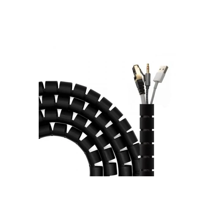 Aisens Organizador de Cable en Espiral 25 mm Negro 2,0M