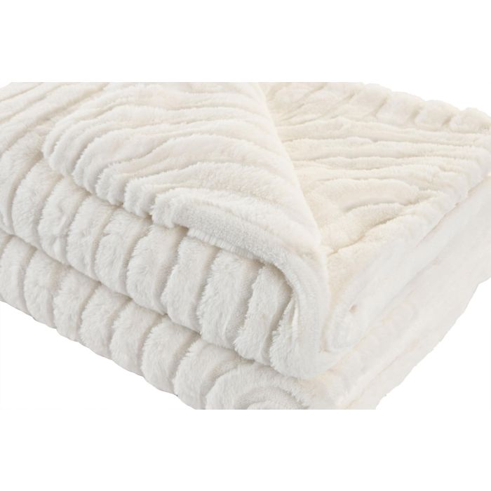 Manta Urban DKD Home Decor Crudo 170 x 130 cm (2 Unidades) 1