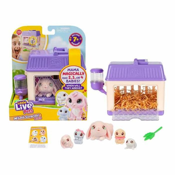 Little Live Pets Mascota Mini Mama Surprise: Juguete Interactivo con Sorpresa de Bebé, Alimenta a Mamá con Apio 11