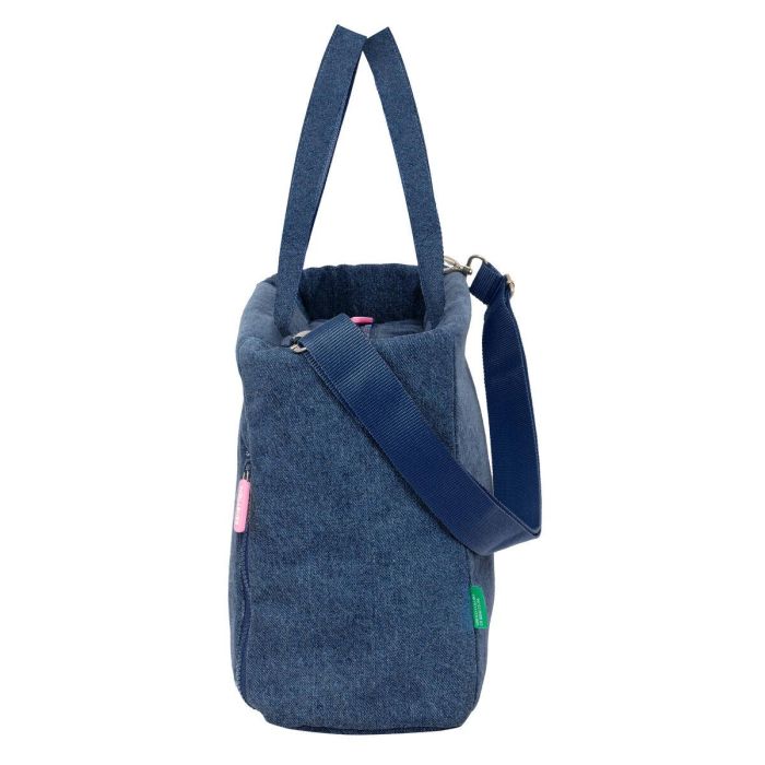 Bolso Benetton Denim Azul 40 x 31 x 17 cm 2