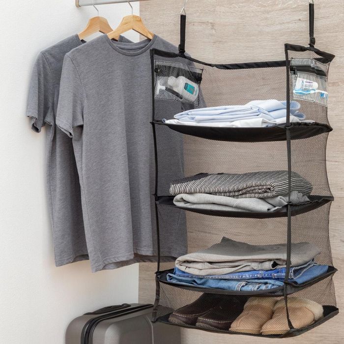 Estantería Plegable Organizadora Portátil para Equipaje Sleekbag InnovaGoods 5 Estantería Plegable Organizadora Portátil para Equipaje Sleekbag InnovaGoods 5