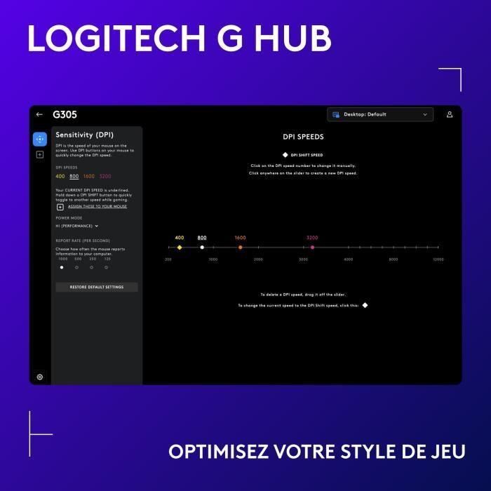 Logitech G305 Ratón Gaming Inalámbrico LIGHTSPEED Óptico HERO 12000 DPI 6 Botones 250h Batería 99g Negro 4 Logitech G305 Ratón Gaming Inalámbrico LIGHTSPEED Óptico HERO 12000 DPI 6 Botones 250h Batería 99g Negro 4