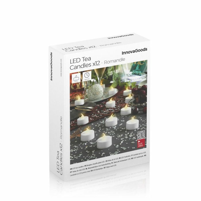 Set de Velas de Té LED Romandle InnovaGoods 12 Unidades 1 Set de Velas de Té LED Romandle InnovaGoods 12 Unidades 1