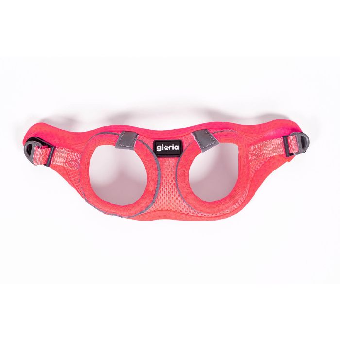 Gloria Arnés Vestido Air Mesh Trek Star para Perro XXS Cuello 24-26cm Pecho 28.6cm Rosa Ligero Transpirable Reflectante 4