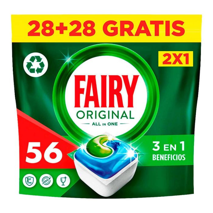 Fairy Cápsulas para Lavavajillas Todo en 1 Original, 56 uds