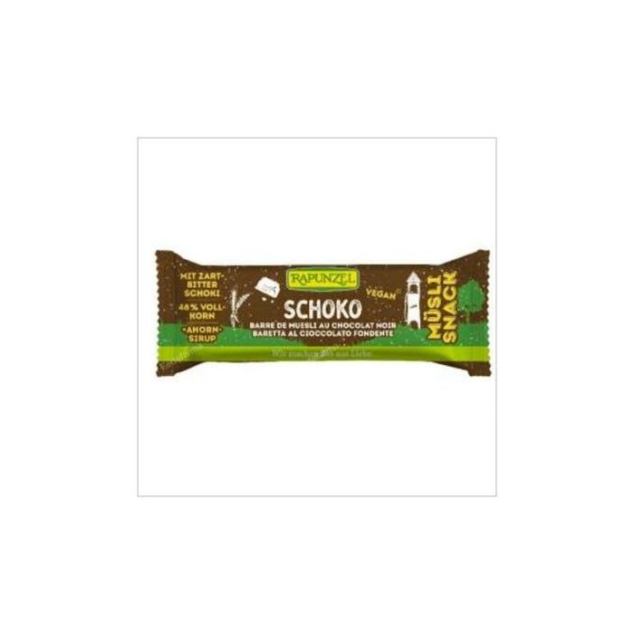 RAPUNZEL Barrita Muesli con Chocolate Negro 50g Bio Vegana Crujiente de Cacao Integral
