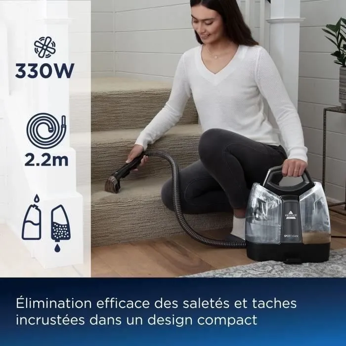 Bissell 3724n Spot Clean Plus Máquina Limpiadora de Manchas Portátil - Separa, Limpia y Aspira 1