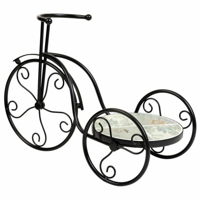 Soporte para Maceta Alexandra House Living Negro Hierro Azulejo Bicicleta 23 x 36 x 53 cm 6