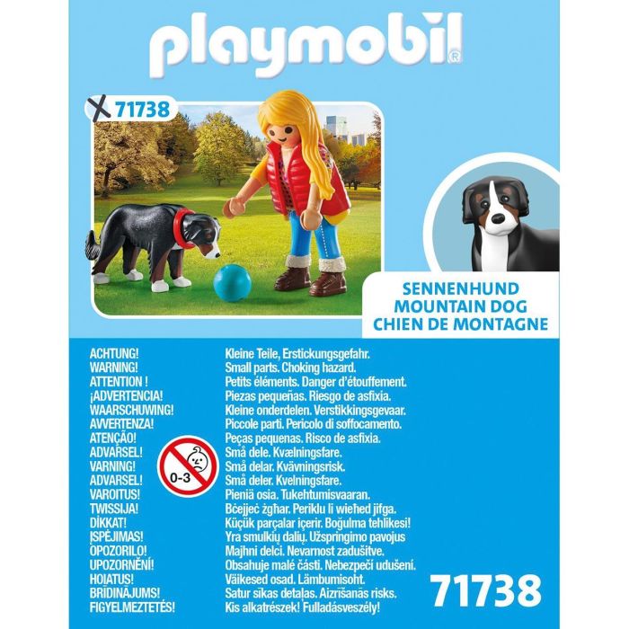 Playmobil Mujer con Perro de Montaña 71738 con Perro de Montaña, Reproductor MP3 Extraíble y Accesorios para Niños +4 Años 4