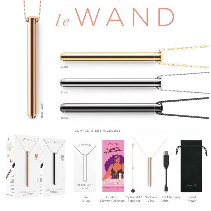 Bala Vibradora Le Wand Necklace Colgante Plateado 5 Bala Vibradora Le Wand Necklace Colgante Plateado 5