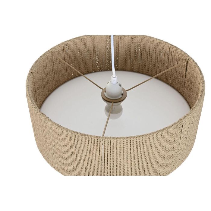 DKD Home Decor Lámpara de Techo Colgante Urban Marrón, Fabricada en Cuerda, 40x40x15.5cm, para Bombilla E27 50W Máx. 3 DKD Home Decor Lámpara de Techo Colgante Urban Marrón, Fabricada en Cuerda, 40x40x15.5cm, para Bombilla E27 50W Máx. 3