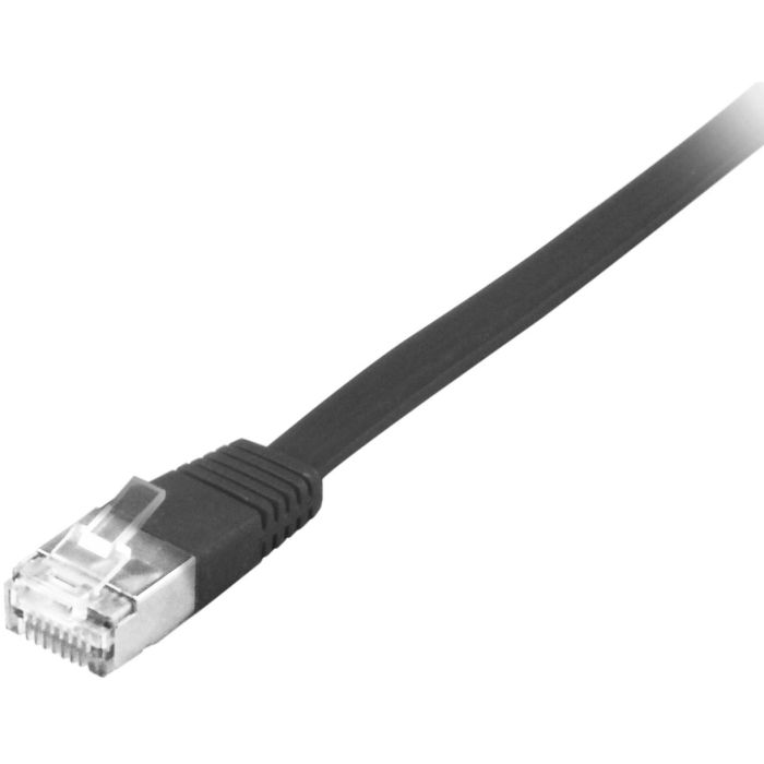 EQUIP 607690 Cable Patch Cat6A U/FTP LSZH Plano 1m Negro Doble RJ45 1